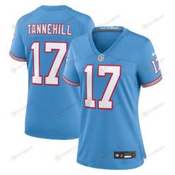 Ryan Tannehill 17 Tennessee Titans Oilers Throwback Alternate Game Women Jersey - Light Blue
