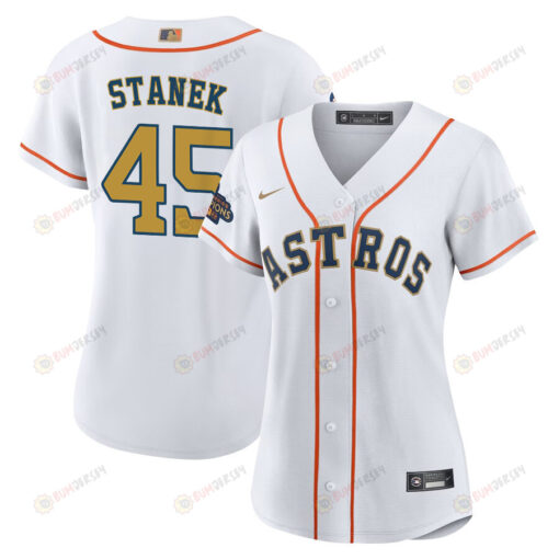 Ryne Stanek 45 Houston Astros 2023 Women Jersey - White/Gold