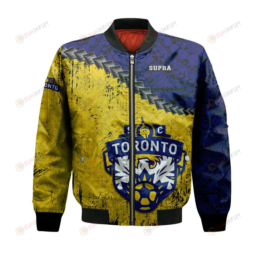 SC Toronto Bomber Jacket 3D Printed Grunge Polynesian Tattoo