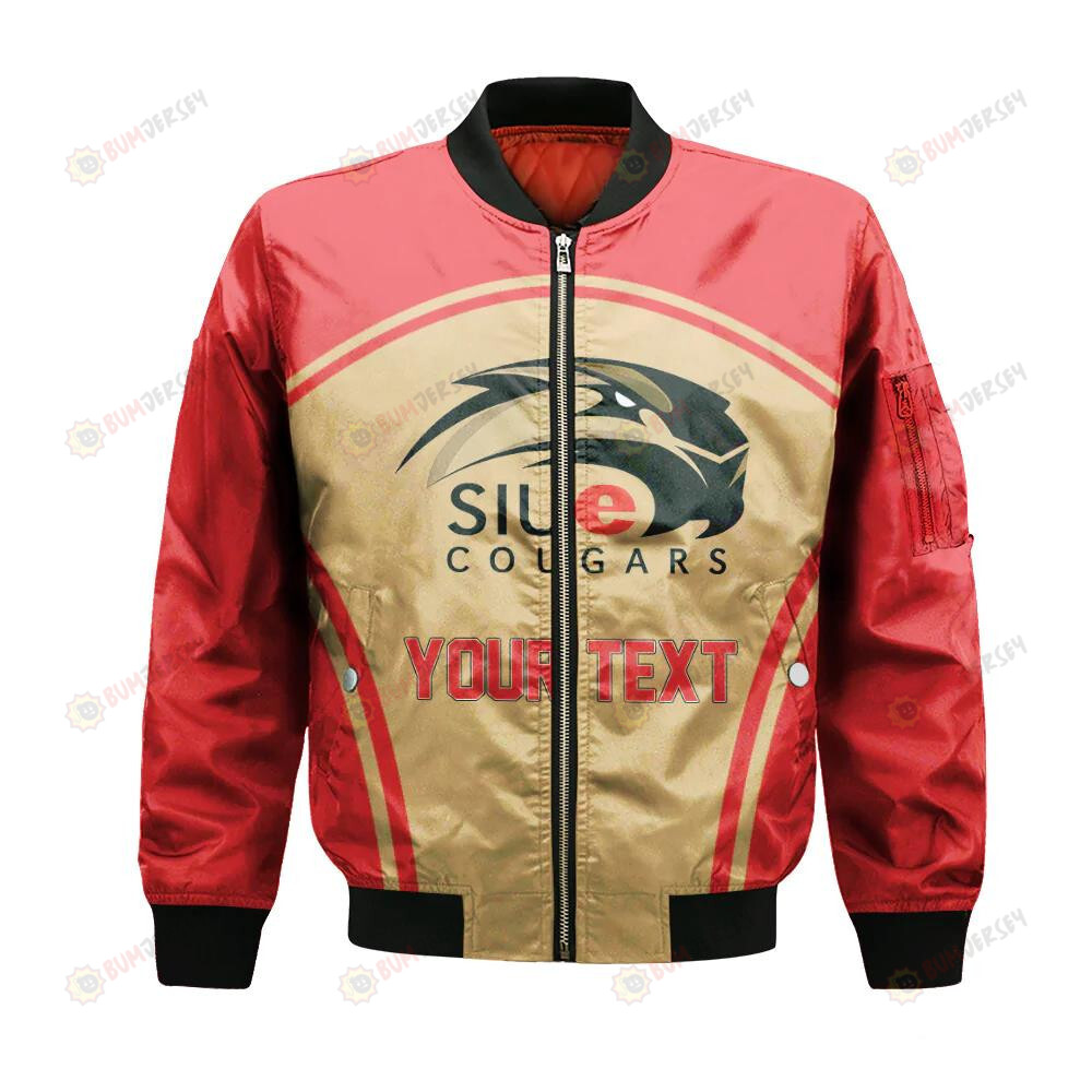 SIU Edwardsville Cougars Bomber Jacket 3D Printed Custom Text And Number Curve Style Sport