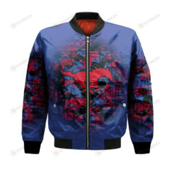 SMU Mustangs Bomber Jacket 3D Printed Camouflage Vintage