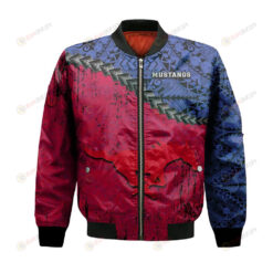 SMU Mustangs Bomber Jacket 3D Printed Grunge Polynesian Tattoo