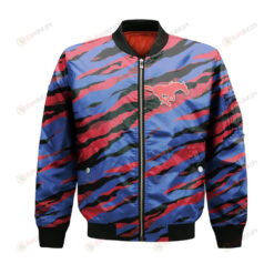 SMU Mustangs Bomber Jacket 3D Printed Sport Style Team Logo Pattern