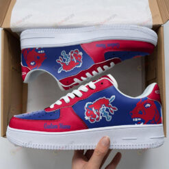 SMU Mustangs Mascot Team Logo Air Force 1 Custom Name Shoes