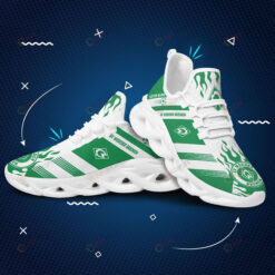 SV Werder Bremen Logo Pattern Custom Name 3D Max Soul Sneaker Shoes In Green White