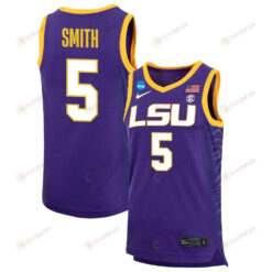 Sa'Myah Smith 5 LSU Tigers 2023 NCAA Basketball Jersey - Purple