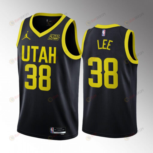 Saben Lee 38 Utah Jazz Black Statement Edition 2022-23 Jersey Swingman