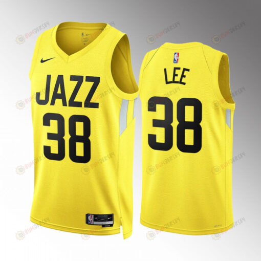 Saben Lee 38 Utah Jazz Yellow Icon Edition Jersey 2022-23 Swingman