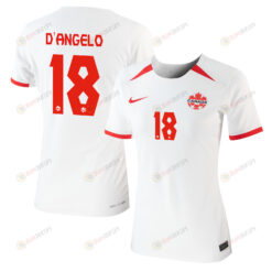 Sabrina D'Angelo 18 Canada Women's National Team 2023-24 World Cup Away Women Jersey