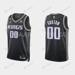 Sacramento Kings 00 Custom 2022-23 Statement Edition Black Men Jersey