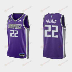 Sacramento Kings 22 Richaun Holmes 2022-23 Icon Edition Purple Men Jersey