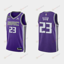 Sacramento Kings 23 Keon Ellis 2022-23 Icon Edition Purple Men Jersey