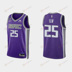 Sacramento Kings 25 Alex Len 2022-23 Icon Edition Purple Men Jersey