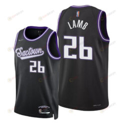 Sacramento Kings 26 Jeremy Lamb 2022 City Edition Jersey Black Jersey