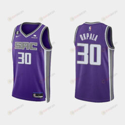 Sacramento Kings 30 KZ Okpala 2022-23 Icon Edition Purple Men Jersey