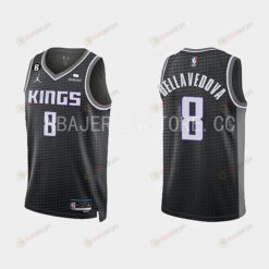 Sacramento Kings 8 Matthew Dellavedova 2022-23 Statement Edition Black Men Jersey