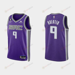 Sacramento Kings 9 Kevin Huerter 2022-23 Icon Edition Purple Men Jersey