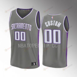 Sacramento Kings Custom 00 City Edition Jersey 2022-23 Fastbreak Grey