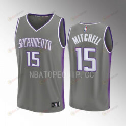 Sacramento Kings Davion Mitchell 15 City Edition Jersey 2022-23 Fastbreak Grey