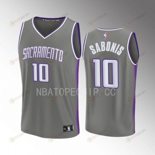 Sacramento Kings Domantas Sabonis 10 City Edition Jersey 2022-23 Fastbreak Grey