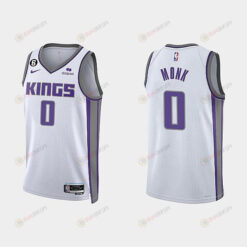 Sacramento Kings Malik Monk 0 2022-23 Association Edition White Men Jersey Swingman