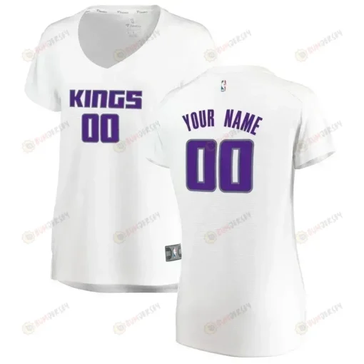 Sacramento Kings Women's Fast Break Custom Jersey White - Association Edition