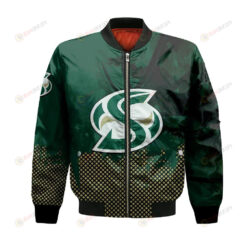 Sacramento State Hornets Bomber Jacket 3D Printed Basketball Net Grunge Pattern