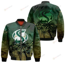 Sacramento State Hornets Bomber Jacket 3D Printed Coconut Tree Tropical Grunge