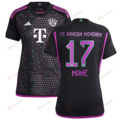 Sadio Man? 17 Bayern Munich 2023/24 Away Women Jersey - Black