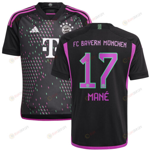 Sadio Man? 17 Bayern Munich 2023/24 Away Youth Jersey - Black