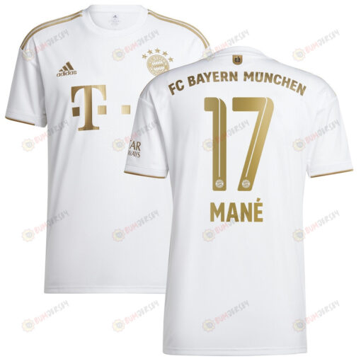 Sadio Mane 17 Bayern Munich 2022/23 Away Player Jersey - White
