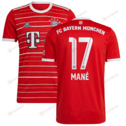 Sadio Mane 17 Bayern Munich Men 2022/23 Home Player Jersey - Red