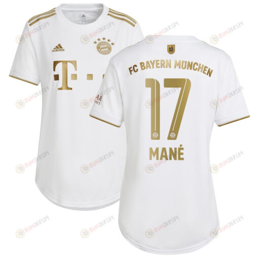 Sadio Mane 17 Bayern Munich Women 2022/23 Away Jersey - White