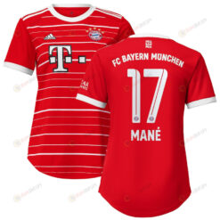 Sadio Mane 17 Bayern Munich Women 2022/23 Home Jersey - Red