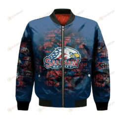 Saginaw Spirit Bomber Jacket 3D Printed Camouflage Vintage