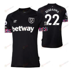 Said Benrahma 22 West Ham United 2022-23 Away Men Jersey - Black