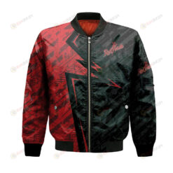 Saint Francis Red Flash Bomber Jacket 3D Printed Abstract Pattern Sport