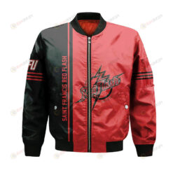 Saint Francis Red Flash Bomber Jacket 3D Printed Half Style