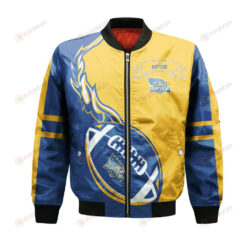 Saint John Riptide Bomber Jacket 3D Printed Flame Ball Pattern