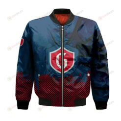 Saint Marys Gaels Bomber Jacket 3D Printed Basketball Net Grunge Pattern