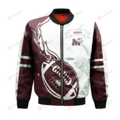 Saint Marys Huskies Bomber Jacket 3D Printed Flame Ball Pattern