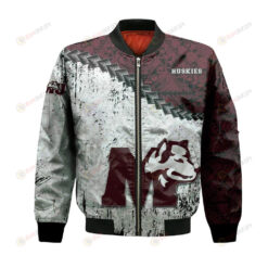 Saint Marys Huskies Bomber Jacket 3D Printed Grunge Polynesian Tattoo