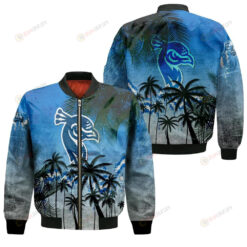 Saint Peters Peacocks Bomber Jacket 3D Printed Coconut Tree Tropical Grunge