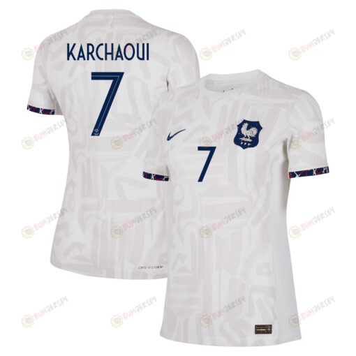 Sakina Karchaoui 7 France Women's National Team 2023-24 World Cup Away Women Jersey