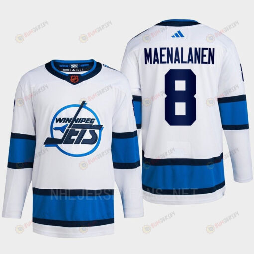 Saku Maenalanen 8 Reverse Retro 2.0 2022 Winnipeg Jets White Jersey Primegreen