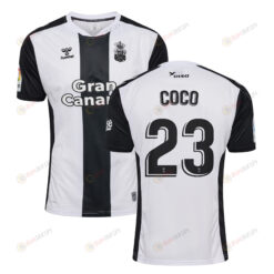 Sa?l Coco 23 UD Las Palmas 2022-23 Away Jersey - Black/White