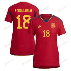 Salma Paralluelo 18 Spain Women's National Team 2023-24 World Cup Home Women Jersey