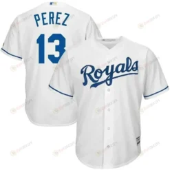 Salvador Perez Kansas City Royals Cool Base Player Jersey - White