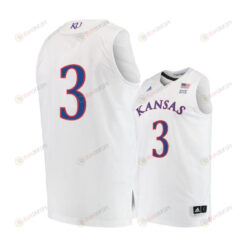 Sam Cunliffe 3 Kansas Jayhawks Basketball Men Jersey - White