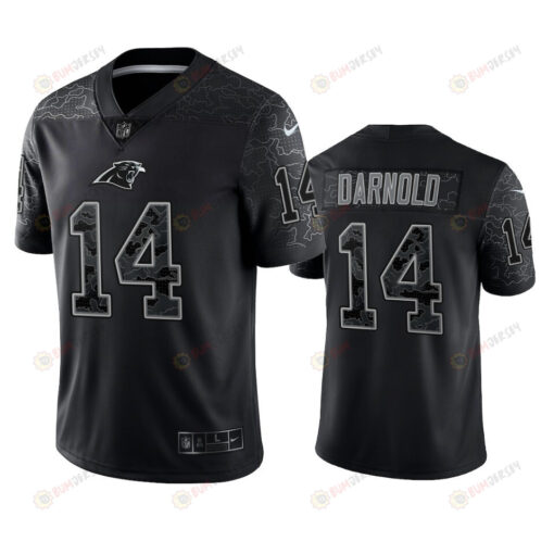 Sam Darnold 14 Carolina Panthers Black Reflective Limited Jersey - Men